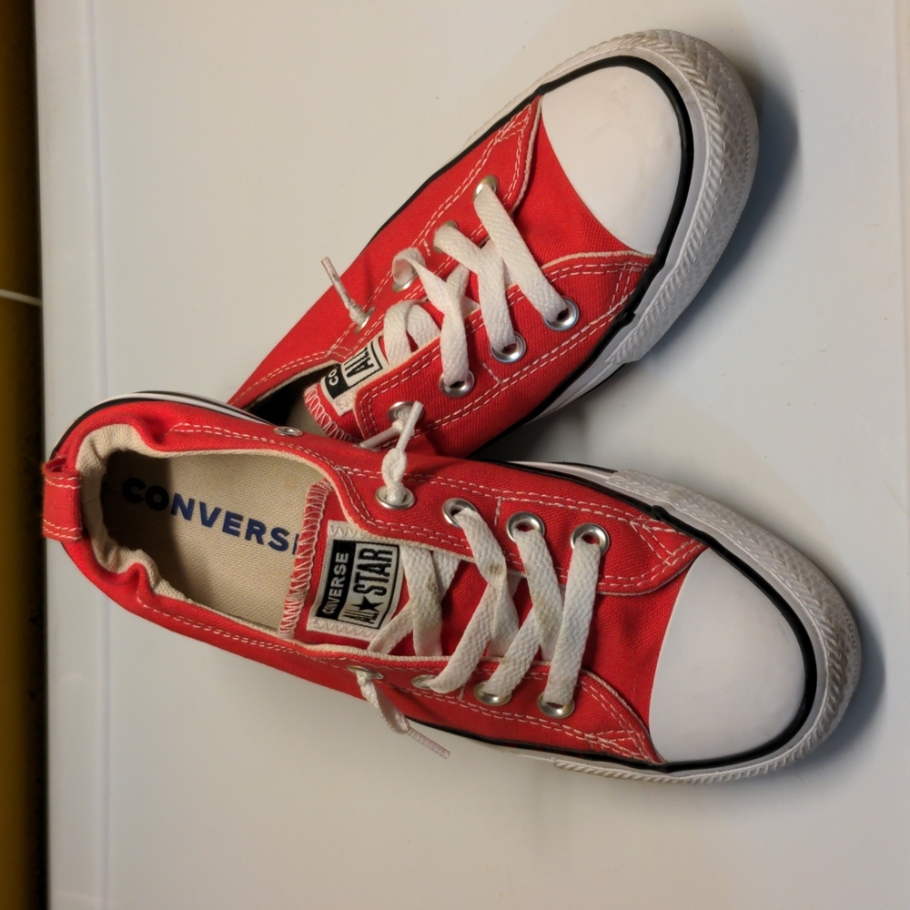 Red Converse Chuck Taylor Shoreline Slip-On shoes